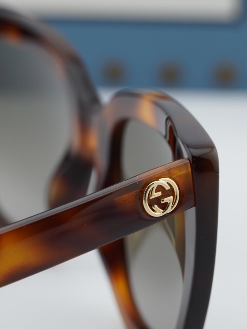 Gucci GG0163S 002 Women Square Sunglasses - Havana / Brown - Picture 5 of 11